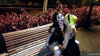 Lesbian femdom spit, Lesbian humiliation lick, Public femdom lick, Dogging fist, Lesbian anal public sex, bdsm dogging
