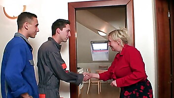 Repairman reality, Big boobs blonde old, Please lady, Pleases mature, Busty grandma blonde, mature threesome sofa