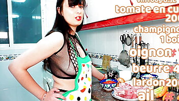 Amateur dildo and cook, Kitchen stockings dildo, Feet cooking, Lingerie girl sucker, Nylon sucking moms